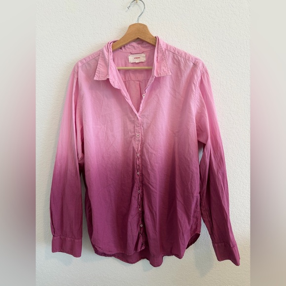 Xirena Beau Shirt XL Pink Ombré Cotton - Picture 2 of 6